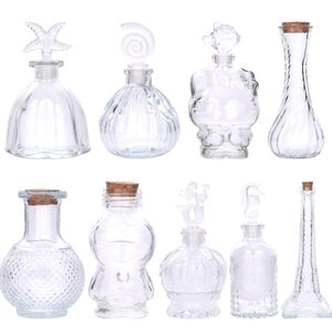 9 Pieces Glass Decorative Vases Set